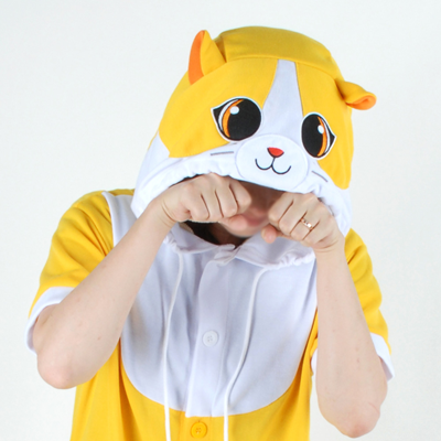 반팔 동물잠옷 큐티 고양이 (옐로우)