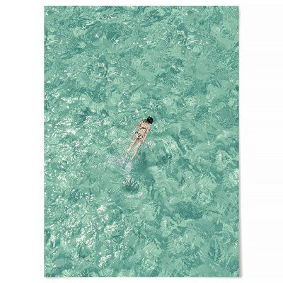 창문 패브릭 포스터 바다 파도 수영 액자 ver2 F506