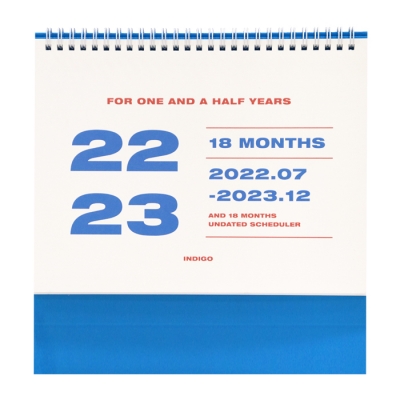 기본 18개월 탁상 달력 V.2 (22년 7월~23년 12월,날짜+만년)