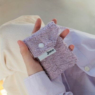 boucle mini wallet ashpurple 부클 미니월렛 애쉬퍼플