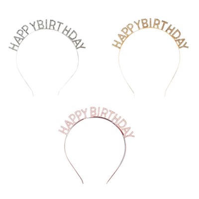 생일파티 큐빅 머리띠 1개(색상 택1)