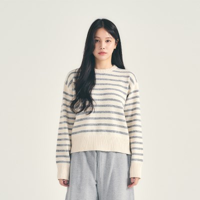 Oversize Crop Sweater - Gray