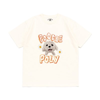 POODLE POLY T-SHIRTS (IVORY)