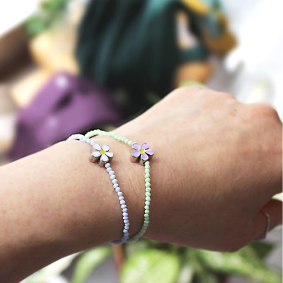 Cute flower crystal bracelet 큐트 플라워 크리스탈 팔찌