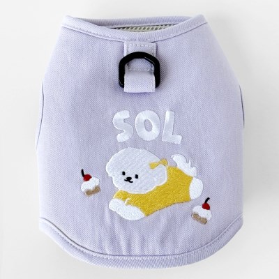 베이직 커스텀 조끼 하네스 (연보라)