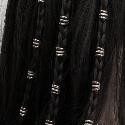 헤어 포인트 실버 커프핀 10p