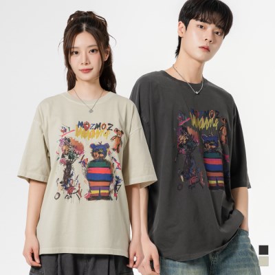 [2COLOR] 프라이드베어 오버핏 피그먼트 반팔 티셔츠
