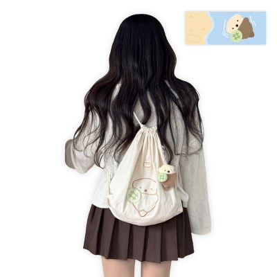 [후카후카스튜디오] 메론빵을 좋아하는 아기해달 스트링백팩