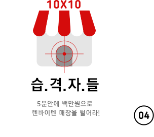 습격자들 - 5분안에 백만원으로 텐바이텐 매장을 털어라!