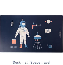 Desk mat space travel