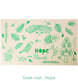 Desk mat hope