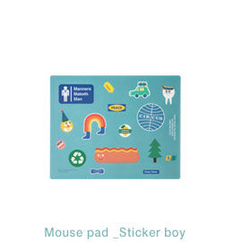 Mouse pad sticker boy