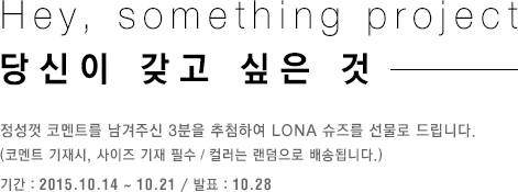 Hey, something project 당신이 갖고 싶은 것