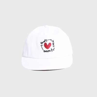 HTR HEART BALL CAP - WHITE