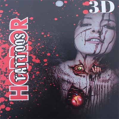 리얼 3D 호러 타투 12 (눈 손 심장)_(301527546)