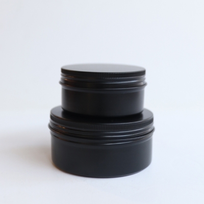 갓샵 원형 틴케이스 [블랙 150ml 8.3x3.8cm] 철제 알루미늄 틴 캔