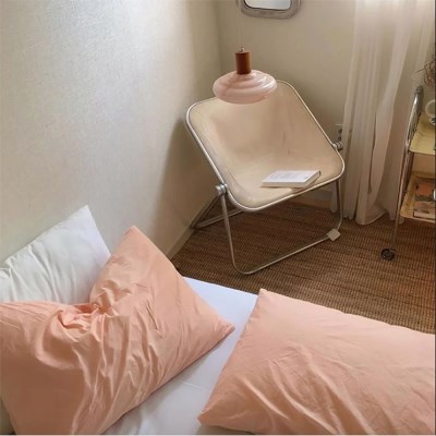 Solid Pillow Cover (Peach Beige)