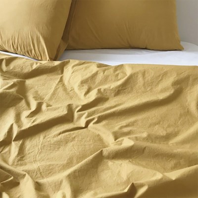 Solid Bedding Cover (Olive Mustard)