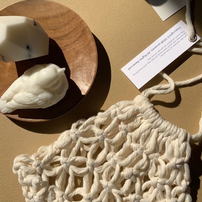 Scented wax tablet X weaving pouch set