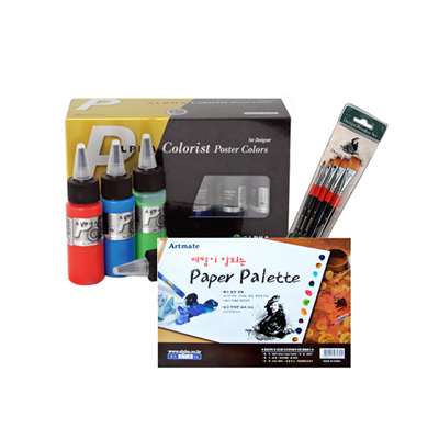 [단독구성]알파색채 포스터칼라+아트메이트 구성붓900A+_(12646874)