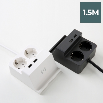 [특가]라이프썸 무선충전 USB 멀티탭 2구 1.5M (LFS-HA22) 2종