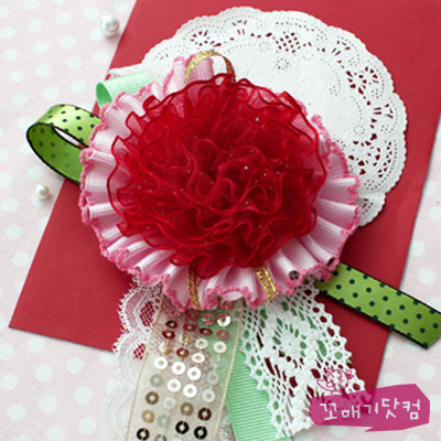 [반제품DIY]메르시 코사지 만들기 패키지-레드
