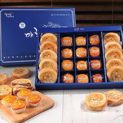 [남도장터]광양매실빵 선물세트 900g (알콩12+달콩10)