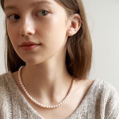 [실버925] 6mm 담수 진주 목걸이_NZ1121