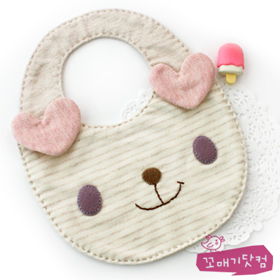 [DIY]핑크 하트 턱받이 만들기 패키지
