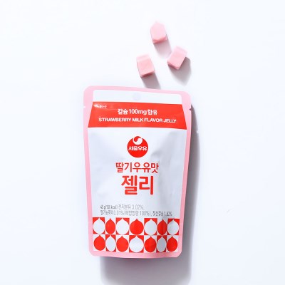 서울우유 딸기우유맛 젤리 45g 5개 제리 아이 간식