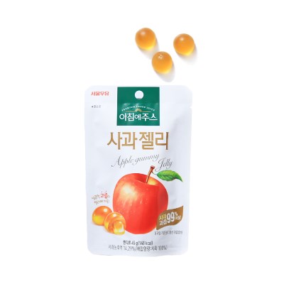 서울우유 아침에주스 사과젤리 45g 5개 과일제리 간식