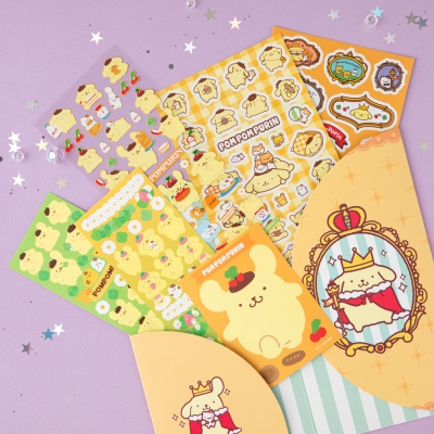 [Sanrio] 폼폼푸린 종이파일&스티커팩