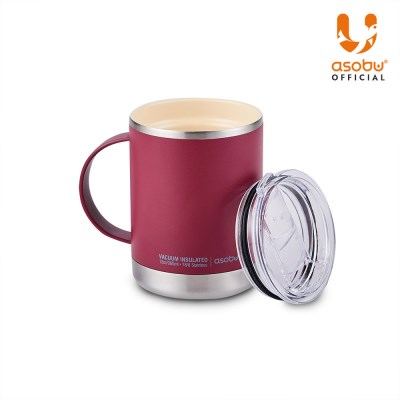 [리퍼상품] 아소부 세라믹 스텐진공보온보냉 얼티밋머그360ml 버건디