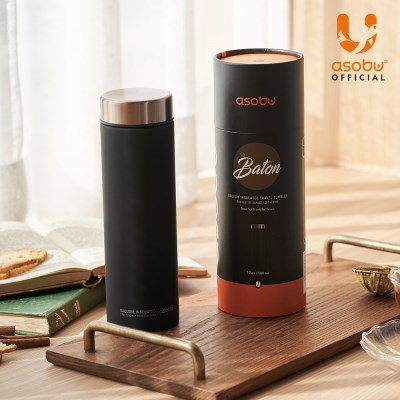 [리퍼상품] 아소부 스텐 진공 보온보냉 텀블러 르바통 500ml 블랙