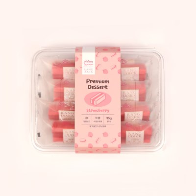 오마이스푼 랑떡 딸기맛 35g x 8개입 / 온가족 디저트 카스테라떡
