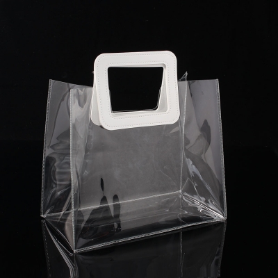 투명 PVC 토트백 2p세트(28x25cm) 손잡이 선물가방