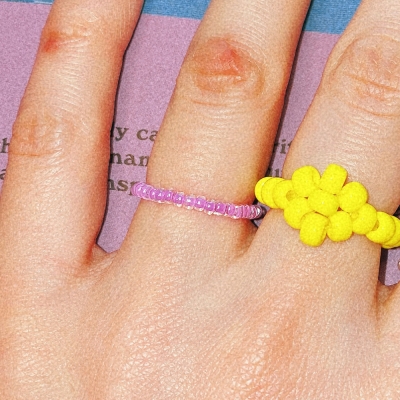 Purplesoda Fine Color Beads Ring