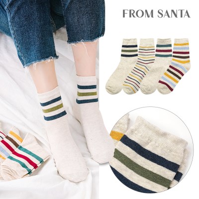 자체제작 당일발송 패션 고급 면 양말 베벨라인 5켤레