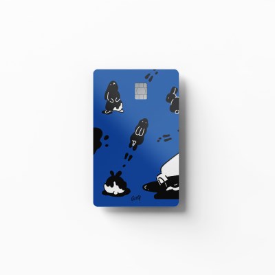 깡총깡총 점핑토끼 카드 커버 스티커