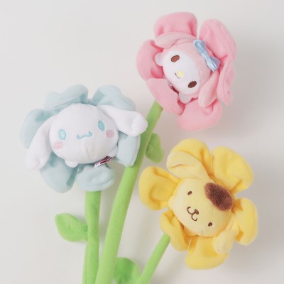 산리오 폼폼푸린 마이멜로디 한송이 꽃 인형 캐릭터 꽃다발 선물