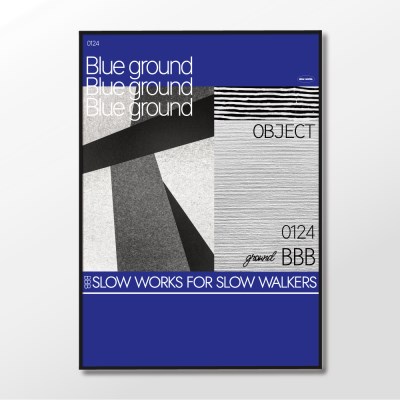 슬로우웍스 미드센츄리 인테리어 감성 포스터 / BLUE GROUND  III