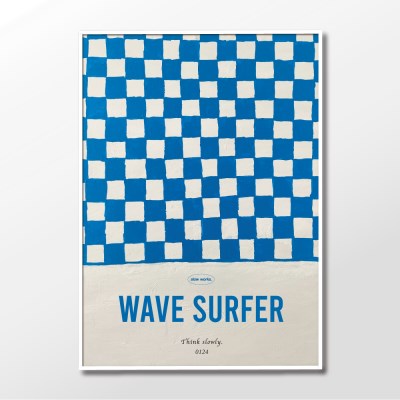 슬로우웍스 미드센츄리 인테리어 감성 포스터 / Wave surfer