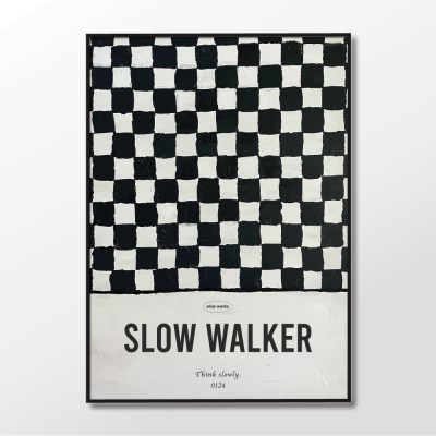 슬로우웍스 미드센츄리 인테리어 감성 포스터 / Slow checkerboard