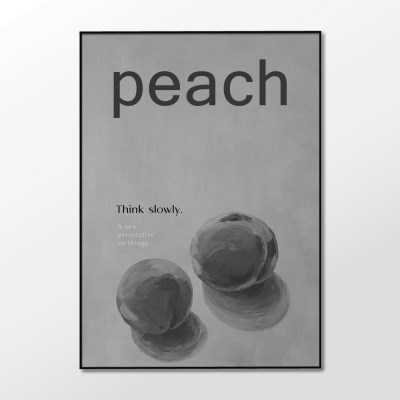 슬로우웍스 감성 인테리어 포스터 액자 / Black peach