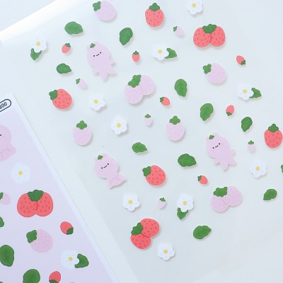 에뚜알과일시리즈-딸기 스티커