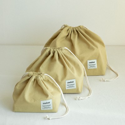 ouior chubby string pouch_wholegrain mustard