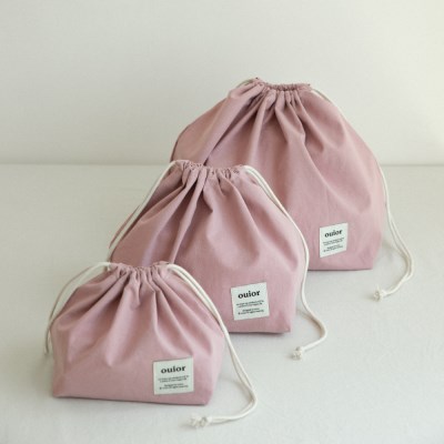 ouior chubby string pouch_pink muhly