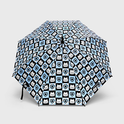 CHECKER BOARD HEART CHICHI-BLUE(우산)