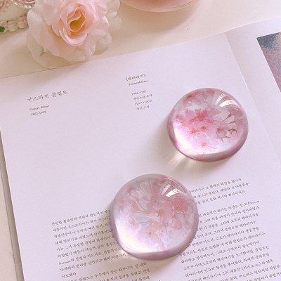 Cherry blossom Glass paper weight