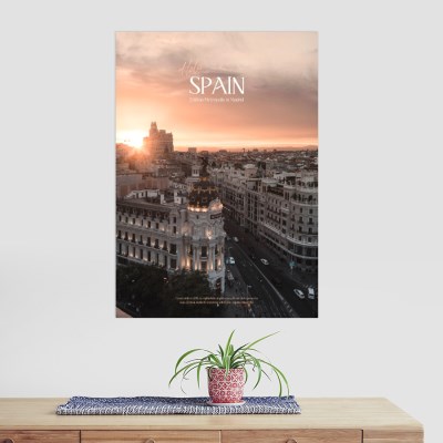 Hola Spain 올라 스페인 종이포스터그림